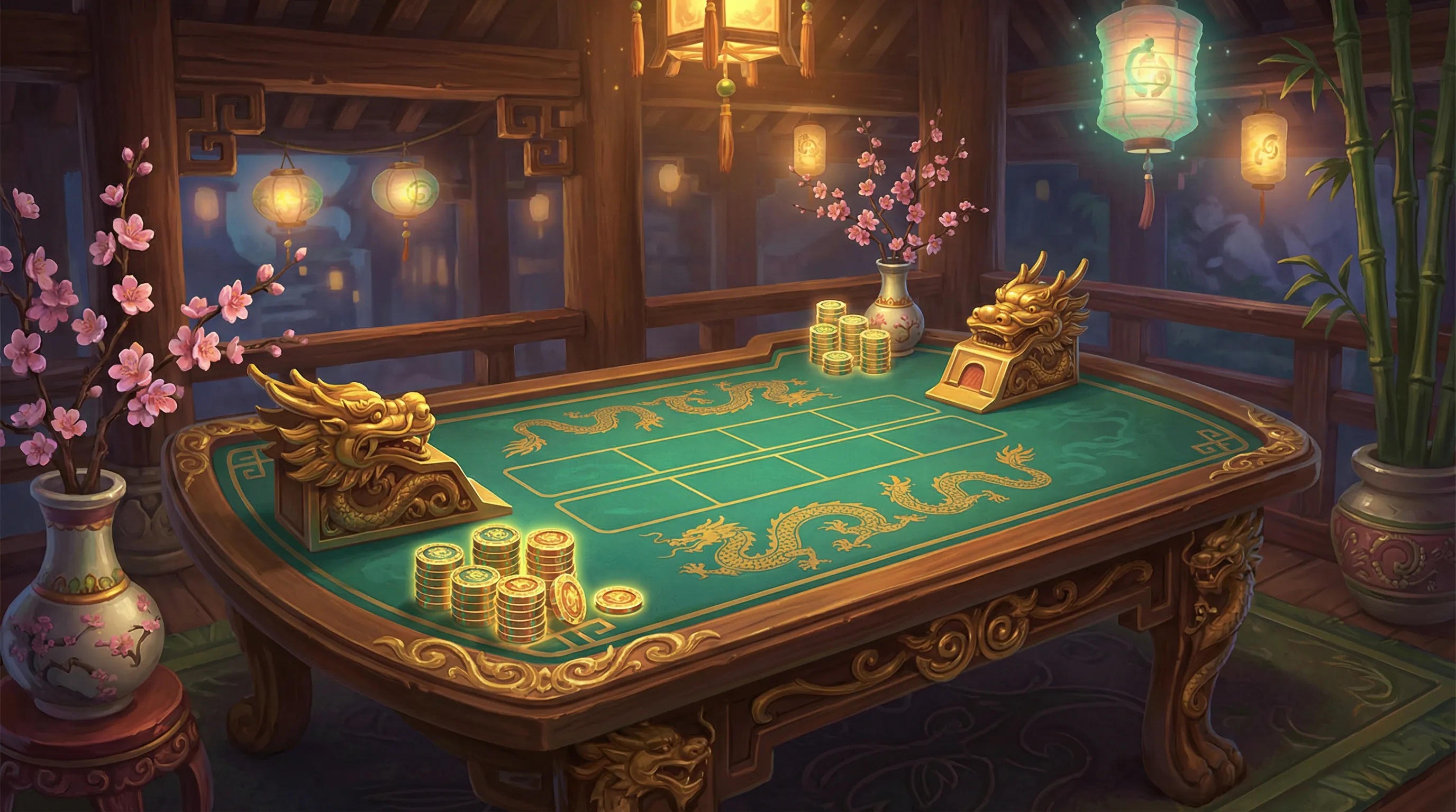 Mesa de bacará elegante no cassino online hh55bet